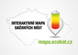 interaktivní mapa sběrných míst ECOBAT