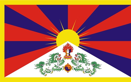 Tibetská vlajka Tibet logo