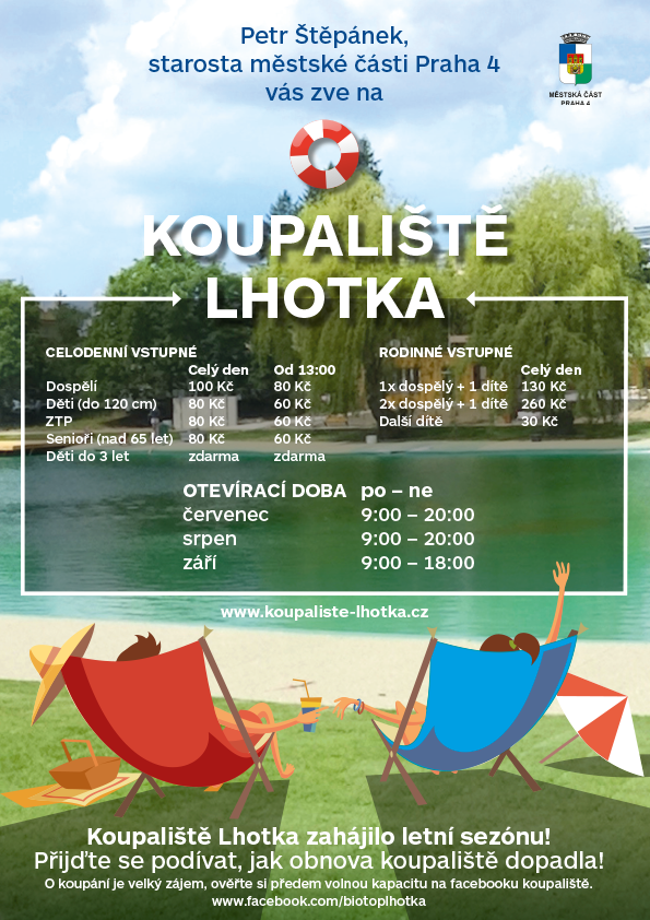 Koupaliste Lhotka Praha 4