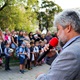 Pozdravit nové prvňáčky přišel na ZŠ Horáčkova radní hl. m. Prahy Michal Hroza (TOP 09.
