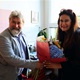 Pozdravit nové prvňáčky přišel na ZŠ Horáčkova radní hl. m. Prahy Michal Hroza (TOP 09.