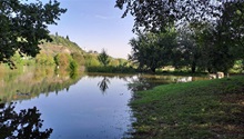 Úterní ranní situace u Vltavy v Braníku při průtoku přes 900 m3/s