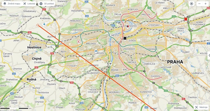 Pravidelná podzimní údržba hlavní dráhy na Letišti Václava Havla Praha - mapky