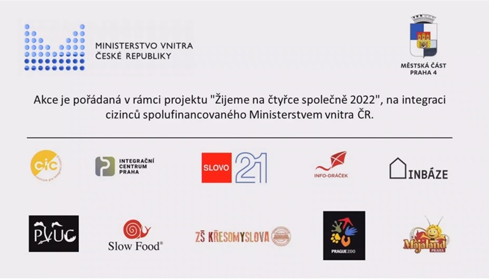 Přehledovka projektu Žijeme na čtyřce společně 2022 s podporujícími subjekty.