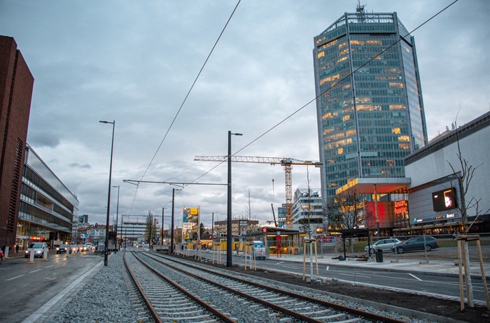 Práce na prodloužení tramvajové tratě z náměstí Hrdinů na Pankrác letos skončí ještě před koncem roku. Zdroj foto: facebook PID