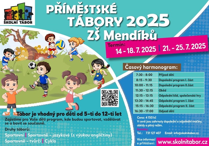 školní tábor - 2025 - ZŠ Mendíků