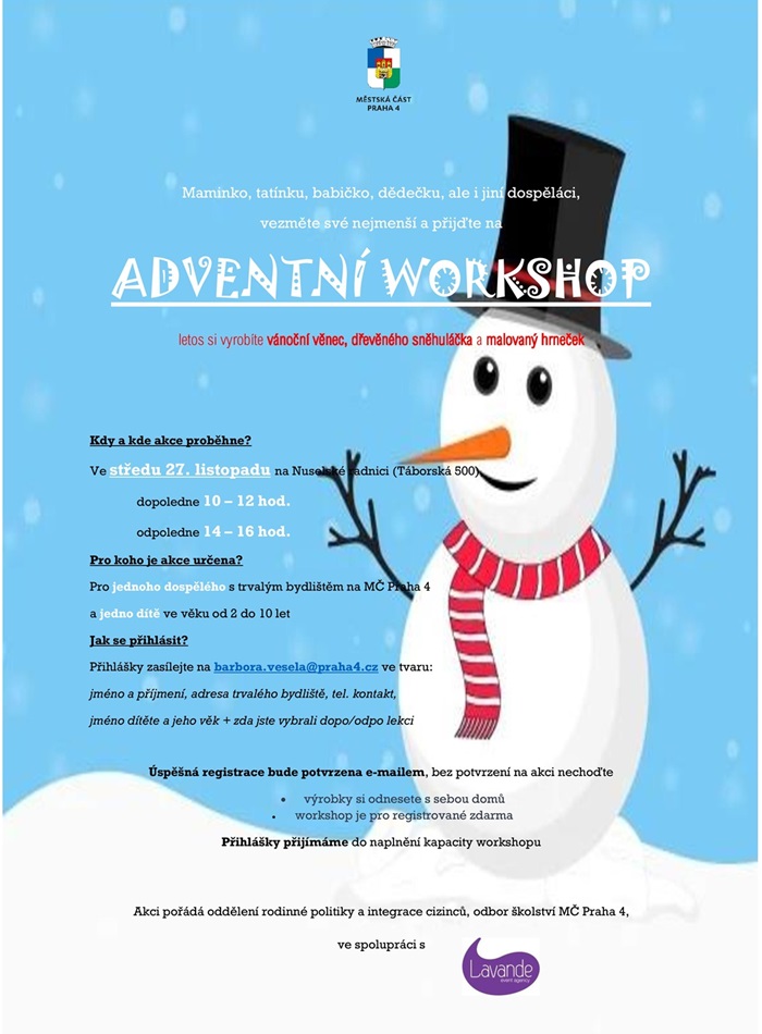 Adventní workshop pro rodiny 2024
