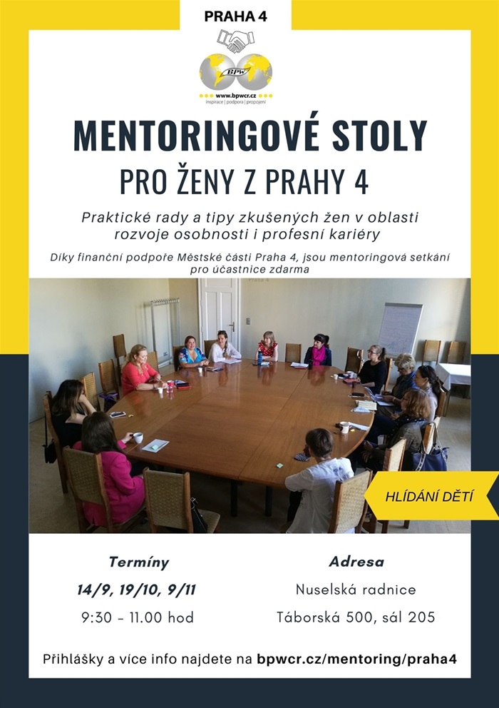 Mentoring pro ženy z Prahy 4 – využijte šance a posuňte se vpřed - 2021
