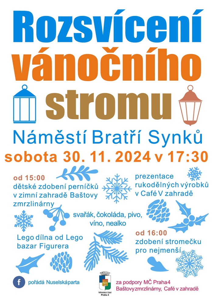 Rozsvícení vánočního stromu v Nuslích - 2024