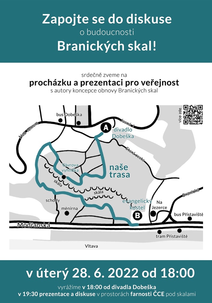 Zapojte se do diskuse o budoucnosti Branických skal!