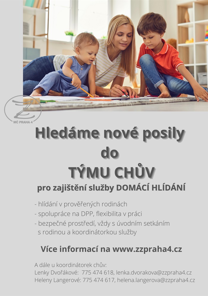 Hledáme chůvy pro domácí hlídání - 2022 11 30