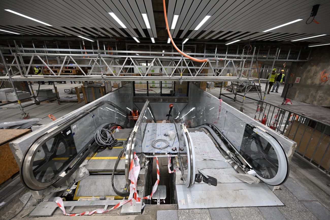 Rekonstrukce stanice metra C Pankrác.5