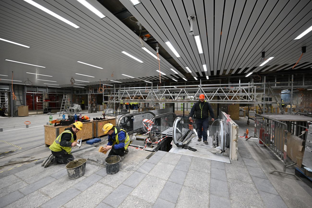 Rekonstrukce stanice metra C Pankrác.6